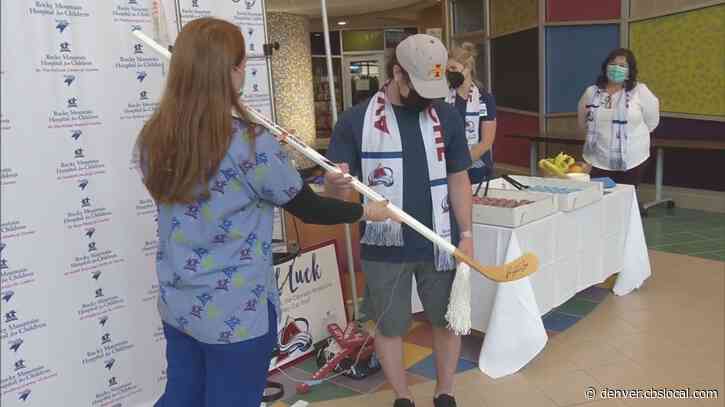 Avs Team Captain Gabriel Landeskog Signs Hockey Stick For Fan Battling Cancer