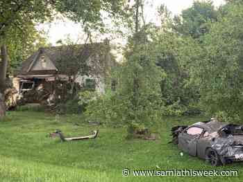 Car crashes through front of house | Sarnia & Lambton County This Week - Sarnia and Lambton County This Week