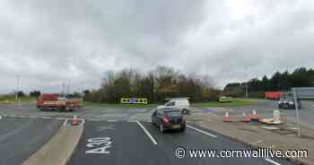 A30 was partly blocked after two cars crashed near Chiverton Cross - Cornwall Live