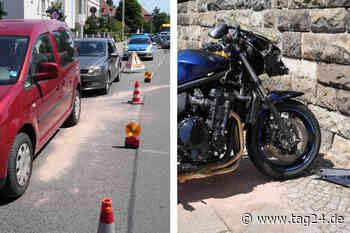 Autos und Motorrad kollidieren in Dresden-Blasewitz: Eine Person verletzt - TAG24