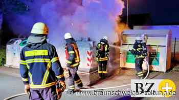 Mehrere Container brannten im Wolfenbütteler Stadtgebiet