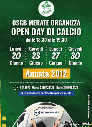 Merate: con l'OSGB quattro giorni di open day di calcio - Merate Online