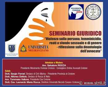 Crotone - Rocca (MF) presenta un “Seminario Giuridico contro il #femminicidio” - strill.it - Strill.it