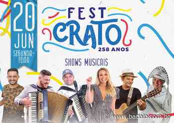 Prefeitura do Crato divulga atrações da festa pelo aniversário do município - Badalo