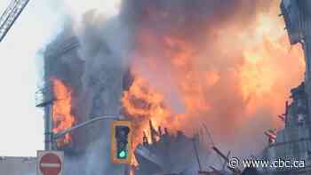 Fire causes vacant building in downtown Hamilton to collapse partially