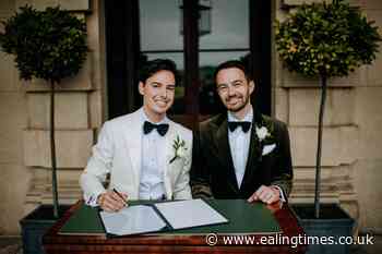 Rugby league referee James Child celebrates marriage to fiance Steven - Ealing Times