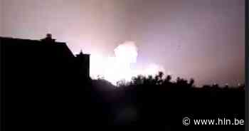 Korte, maar spectaculaire spoorbrand verlicht even hemel boven Aarschot: het werk van kabeldieven - Het Laatste Nieuws