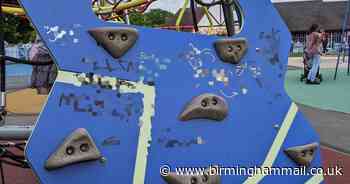 Anger as obscene graffiti scrawled at Sutton Coldfield children’s playground - Birmingham Live