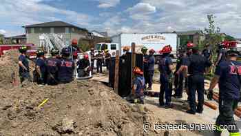 Crews find body of worker in collapsed hole in Brighton neighborhood