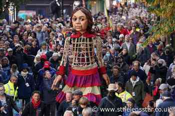 Giant puppet tours England to mark World Refugee Week - St Helens Star