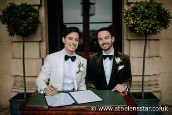 Rugby league referee James Child celebrates marriage to fiance Steven - St Helens Star