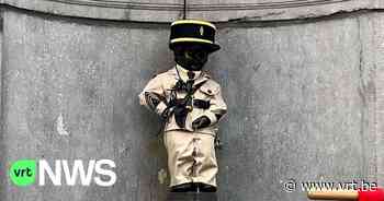 Manneke Pis in Brussel verkleed als "Le gendarme de Saint-Tropez" - VRT NWS