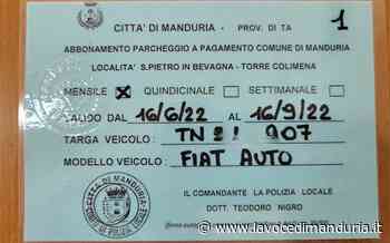 Abbonamenti per le soste a pagamento nelle marine, rilasciati i primi 30 tagliandi - La Voce di Manduria