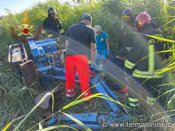 Si ribalta con un mini escavatore, 72enne estratto dal mezzo con una gamba fratturata - Termoli Online