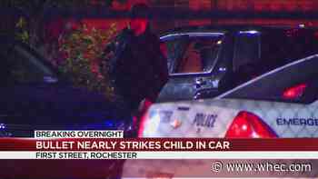 Bullet nearly strikes child in car on Upper Falls Blvd