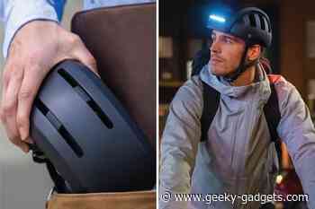 Fend folding bicycle light helmet
