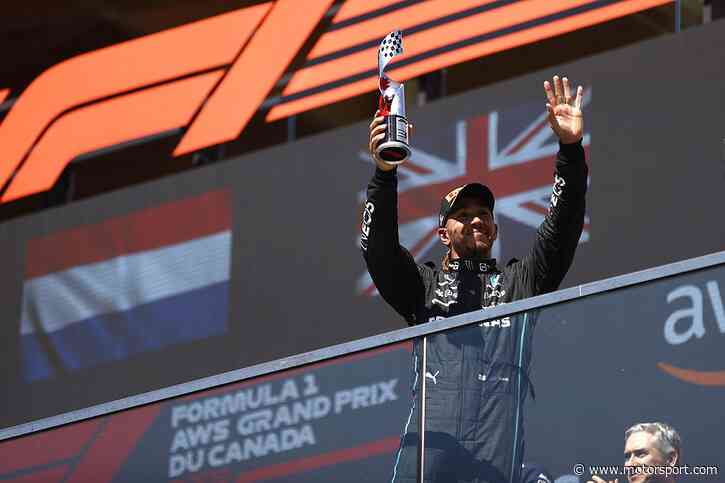 Hamilton: Canada F1 podium "overwhelming" after recent struggles - Motorsport.com