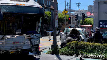 6 injured in SUV and Muni bus crash on Lombard and Fillmore streets in San Francisco, police say - KGO-TV