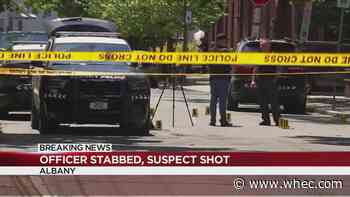Police: Officer stabbed in Albany; suspect shot