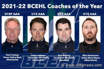 Abbotsford’s Riley Emmerson named BCEHL U15 AAA coach of the year