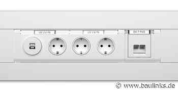 Einbau üblicher Kommunikations-Module in Tehalit-Kanalsysteme per Montagerahmen von Hager