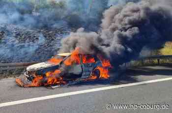 A73 - Pkw fängt Feuer und brennt aus - Neue Presse Coburg