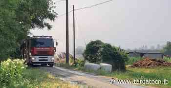 In fiamme alcune rotoballe al Passatore a Cuneo: in corso l'intervento dei Vigili del Fuoco - TargatoCn.it