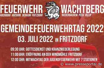 FW Wachtberg: Safe the date: Gemeindefeuerwehrtag 2022 am 03.07.2022 - Presseportal.de