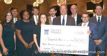 June 20 - In recognition of its 125th Anniversary, Oliver Maner donates $12500 to Eugene Gadsden Scholarship Fund - Savannah Business Journal