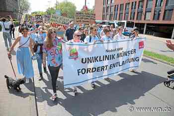 Großer Streik der Uniklinik-Mitarbeiter in Münster