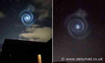 Elon Musk's rocket creates spectacular blue spiral after dumping fuel