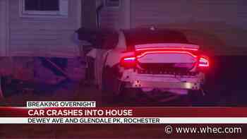 RPD: Car collides into home after crash with stolen car