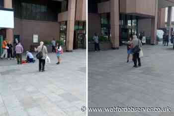 Man clashes with RMT members at Watford Junction over rail strike
