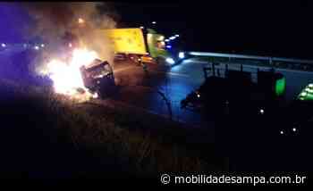 Incêndio em carreta na rodovia Régis Bittencourt em Juquitiba - Mobilidade Sampa