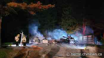 Fire destroys garage in Gravenhurst