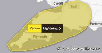 LIVE: Met Office thunderstorm warning for Devon and Cornwall - Cornwall Live