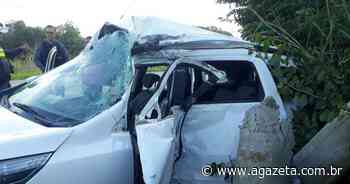 Motorista da Prefeitura de Aracruz fica ferido em acidente na ES 010 - A Gazeta ES