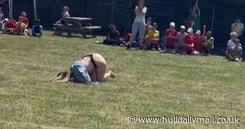 'Clumsy' mum faceplants during sports day race and moons watching crowd - Hull Live