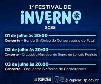Prefeitura anuncia primeira edição do “Festival de Inverno de Capivari” - capivari.sp.gov.br