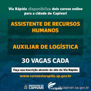 Via Rápida disponibiliza dois cursos online para a cidade de Capivari - capivari.sp.gov.br