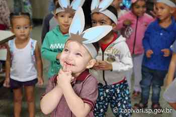 Prefeito de Capivari e Vice-Prefeito, juntamente do Coelhão, fizeram entregas de Ovos de Páscoa em todas as unidades escolares da Rede Municipal de Ensino - capivari.sp.gov.br
