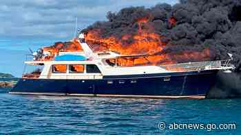 Lobster fisherman saves 3 people, 2 dogs from yacht fire