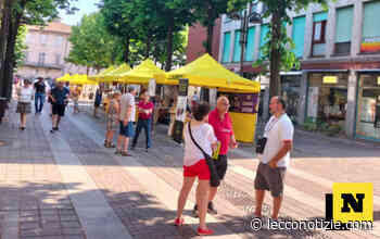 Merate, ieri in piazza la prima di "Conosci e gusta la valle dell'Adda" - Lecco Notizie