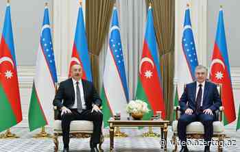 Präsidenten von Aserbaidschan und Usbekistan treffen sich in einem engen Kreis - Azertag
