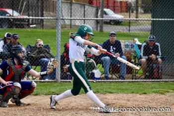 Hadley Dunham will do anything on the softball field at DeSales - and has for the Irish - news.scorebooklive.com
