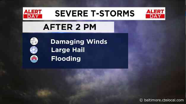 Maryland Weather: Severe Weather Threat Triggers Alert Day For Wednesday