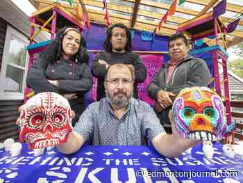 Mexican sugar skulls artists in Edmonton for documentary and EPL demo
