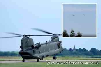 RAF Chinook helicopters recorded flying over Watford