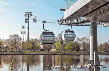 Mannheimer Buga: Seilbahn-Bau beginnt mit dem Loch des ersten Pfeilers - Mannheim - Nachrichten und Informationen - Mannheimer Morgen