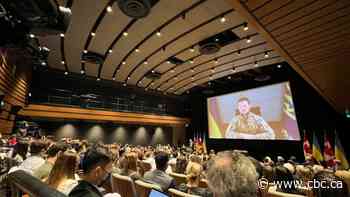 Information can land 'bigger blow' than weapons, Ukrainian President Zelensky tells Canadian students